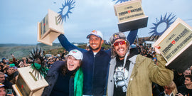 Surfers take on giant waves in Nazare as extreme weather hits Europe