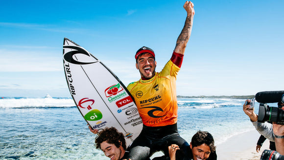 THREE-TIME WORLD CHAMPION GABRIEL MEDINA REASSERTS BRUTE DOMINANCE